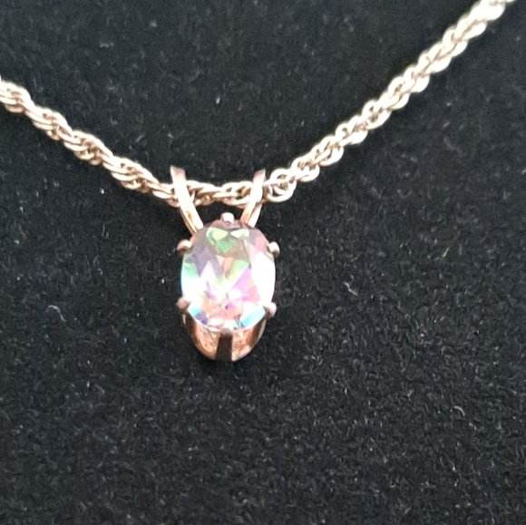 CLOSEOUT: Mystic Fire Topaz necklace - Picture 7 of 9